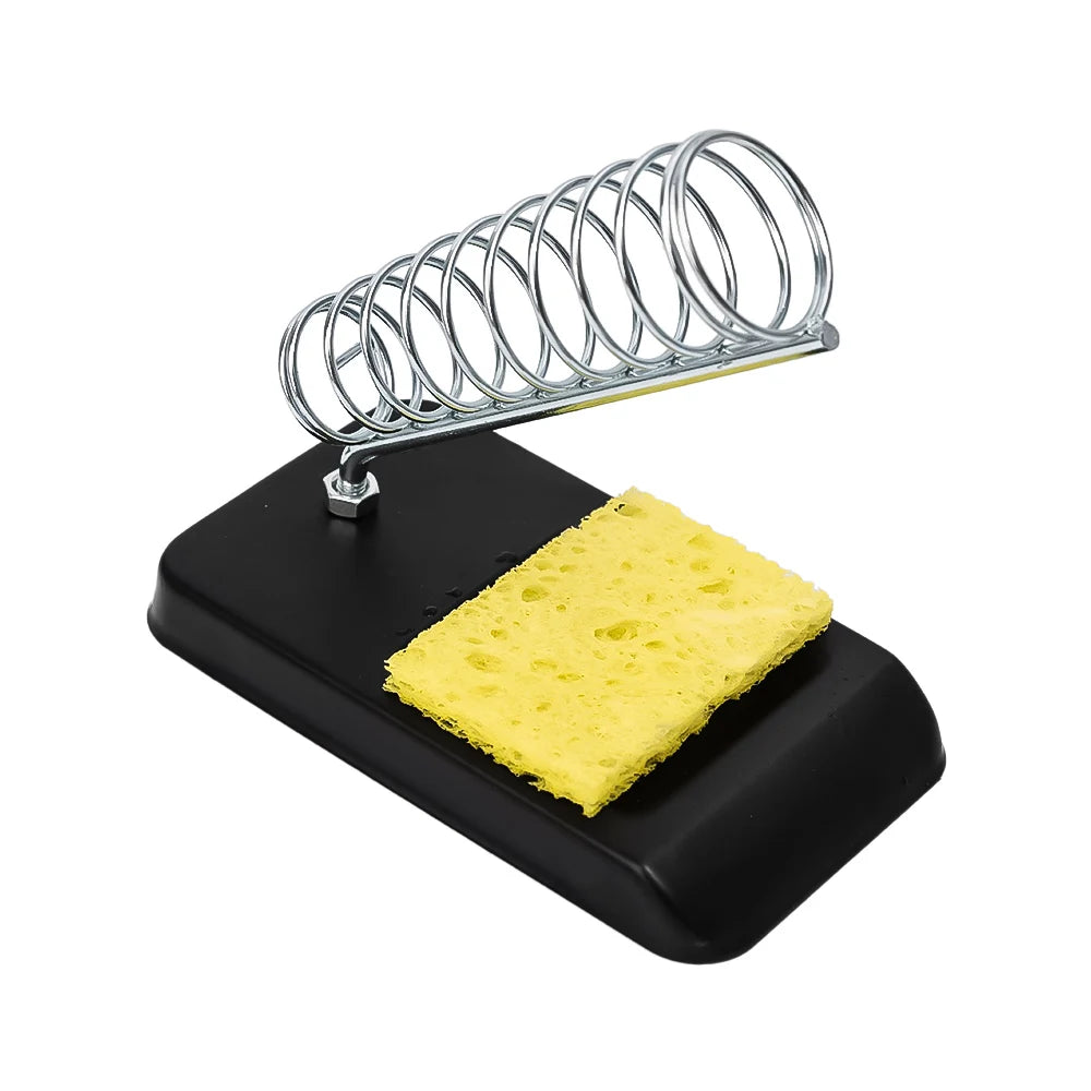 2/1PCS Universal Electric Soldering Iron Stand Holder with Welding Cleaning Sponge Pads Portable Soldering Iron Storage Rack Quake 1PC