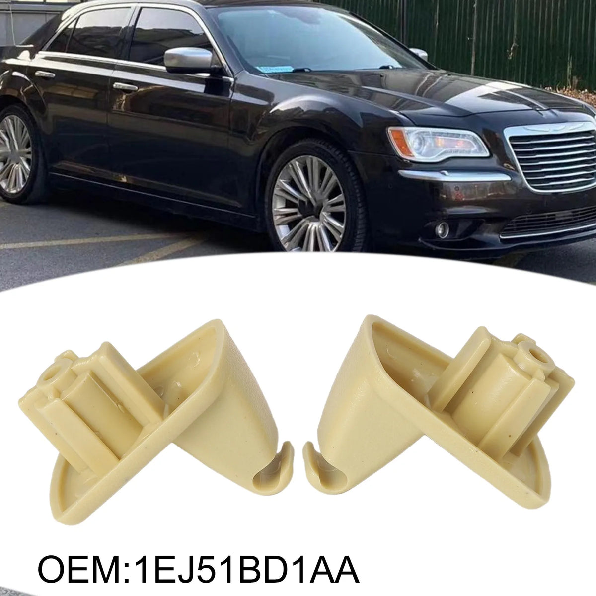 2PCS Sun Visor Clip For Dodge for magnum Charger for chrysler 300 for 300c 2005-2009 1EJ51BD1AA Plastic Interior Car Accessories Quake