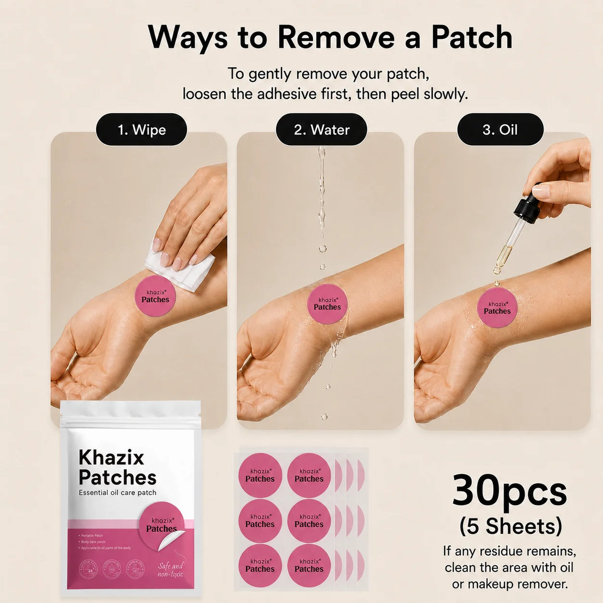 30Pcs Energy Patches Natural Ingredients Vegan Friendly Daily Energy Boost Patch Portable Body Stickers for Work Travel Sports Quake