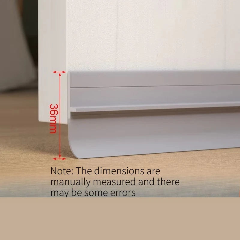 1PC Under Door Draft Stopper Sound Insulation Seal Strip Block Air Leakage Door Gap Baffle for Bedroom Door Bottom Wind Proof Quake Gray 1mX36mm