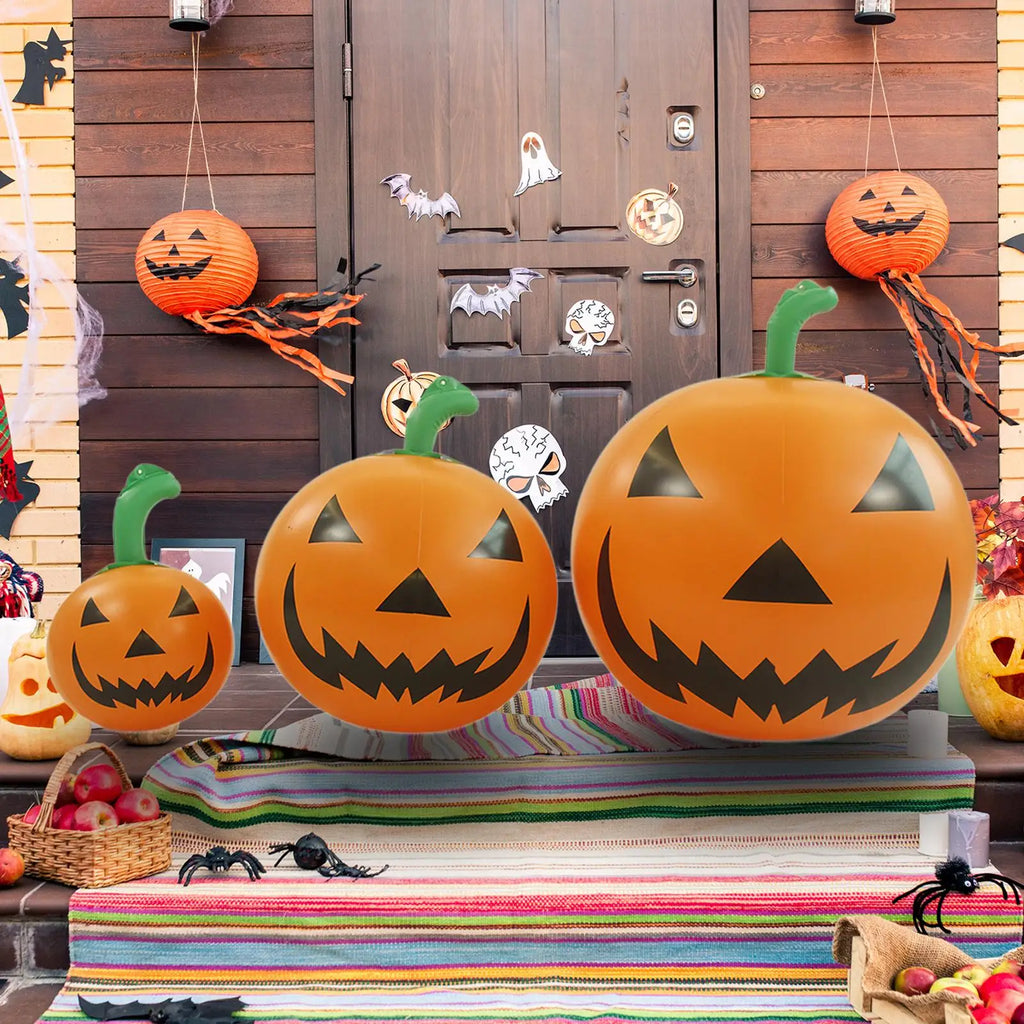 Inflatable Pumpkin Ball Pumpkin Prop Halloween Pumpkin Decoration Orange Cute Quake