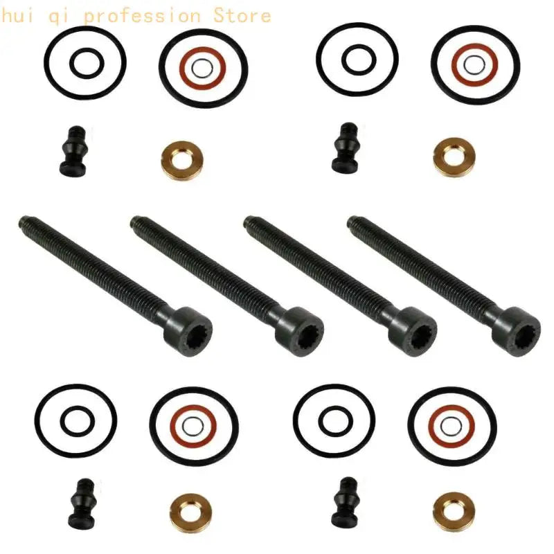 1417010997 038198051B Injector Nozzle Gasket and Bolt 4 Grouped Repair Sets with Metal and Rubber Parts for B5 B6 Engine Service Quake