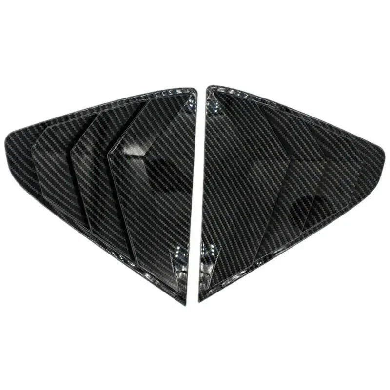 For Nissan Tiida Hatchback 2012-2016 Car Rear Louver Window Side Shutter Cover Trim Sticker Vent Scoop ABS Carbon Fiber Style Quake