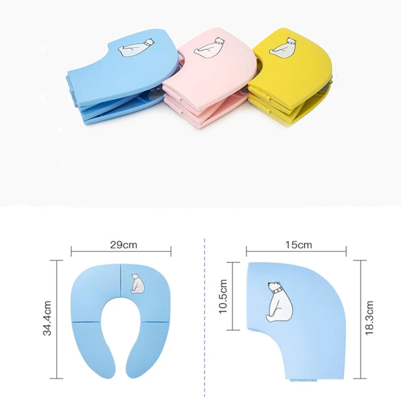 vvocci Folding Travel Potty Seat Portable Travel On A Toilet Seat Non-Slip Suction Cups For Fits Round Oval Toilets TouristCarry Quake