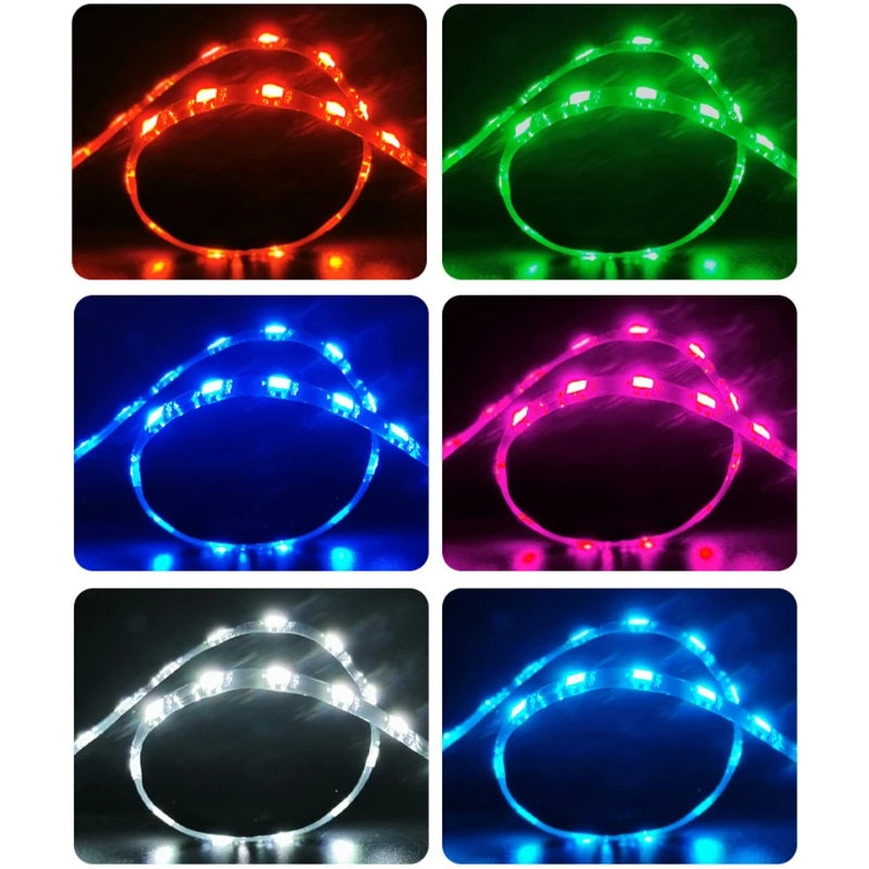 Coolmoon PC RGB LED Strip Light for Motherboard with 4 Pin RGB /5V ARGB Header Computer Case DIY Lighting 1.3ft K1KF Quake