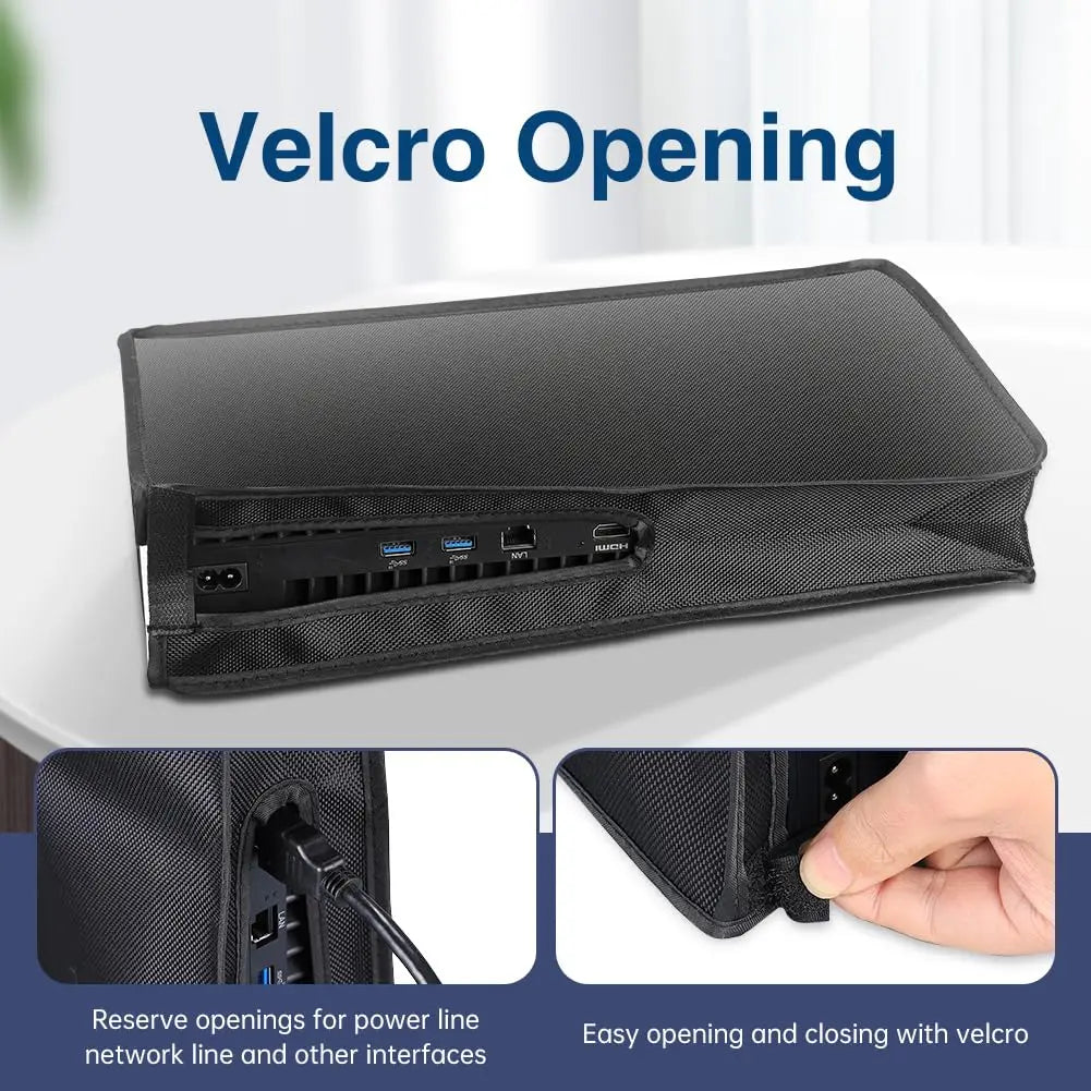 PS5 Slim Dust Protector Custom Designed Compatible with DualSense5 Slim Disc & Digital Edition with Thick Cotton Quake