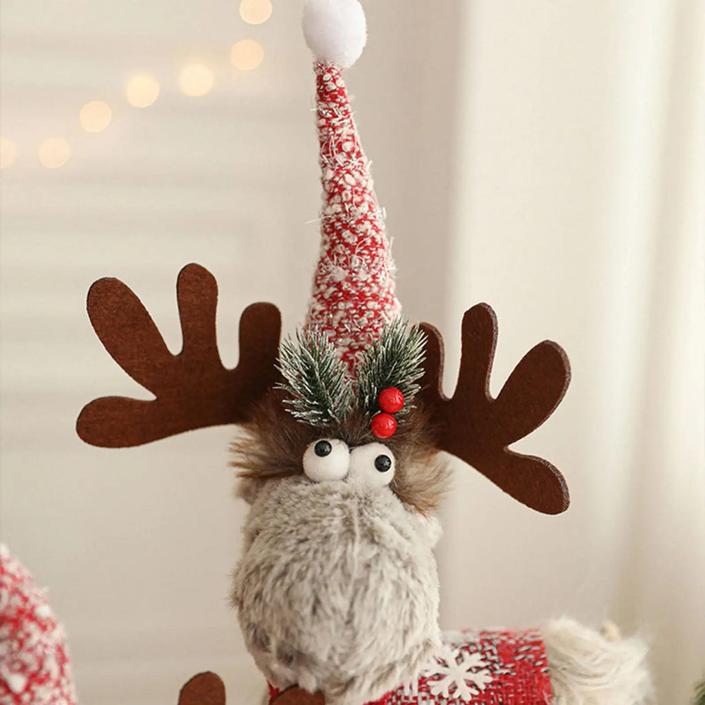 Reindeer Statue Crafts Christmas Sculpture for Bedroom Living Room Hallway Quake
