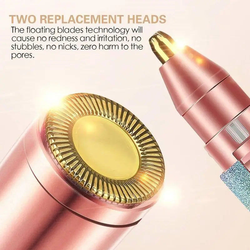Electric Eyebrow Trimmer Facial Hair Remover Women's Shaver Makeup Products For Women Painless Safety USB Charging For All Body Quake