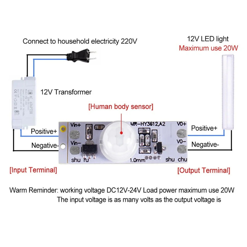 Touch Switch Capacitive Module 5V-24V 3A LED Dimming Control Lamps Active Components Short Distance Scan Sweep Hand Sensor Quake