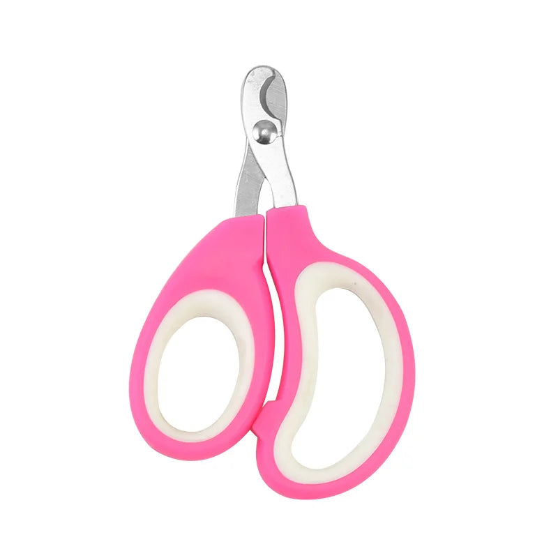 Pet Nail Scissors, Half Moon Nail Scissors, Suitable For Cats And Dogs And Other Small Pet Nail Care, Stainless Steel, Durable Quake Pink S