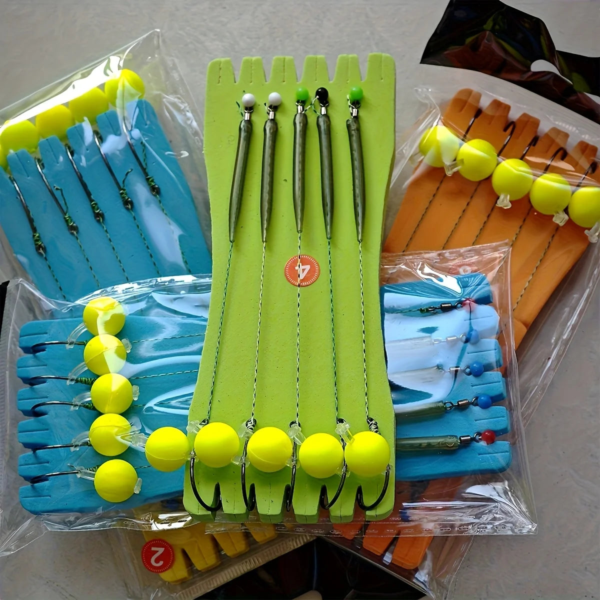 5pcs European Carp Fishing Setup with PVC Floats and Hooks - Ideal for Grass Carp and Bream, Bait Fishing Gear|Minimalist Design Quake