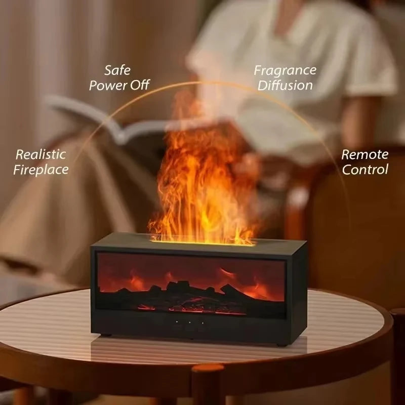 7-color Flame Air humidifier Aromatherapy Diffuser Essentialoils Large capacity durability silent Quake