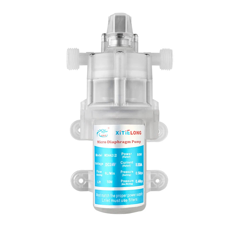 W0442(2)YD-24-80MX 24V 80W Mini Diaphragm Pump Food Grade Low Noise for Juicer & Clean Water Electric Water Pump Low Pressure Quake W0442(2)YD-24-80MX 24V 80W