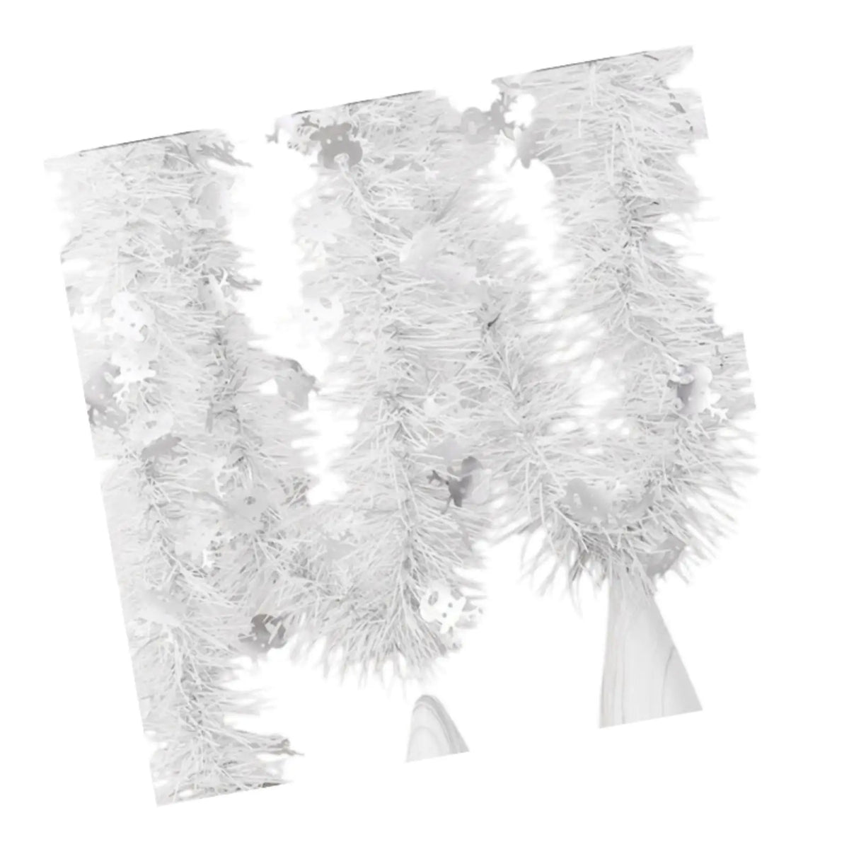 Christmas Tinsel Garland Silver Sparkly Xmas Garland Metallic Twist Garland for Staircase Fall Decoration Engagement Ceiling Quake Default Title