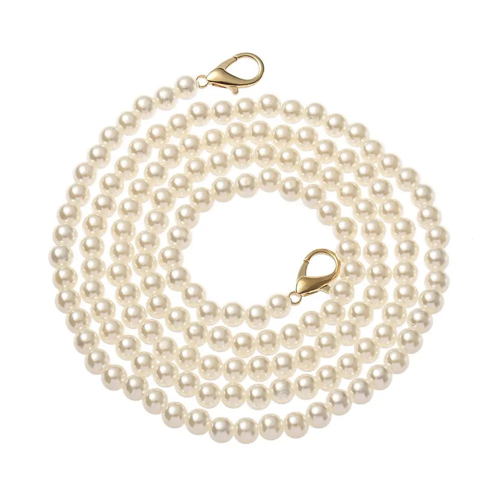 High Quality Pearl Belt Accessories Pearl Strap DIY purse Replacement Long Beaded Chain Bags Handbag Handles Quake 120cm