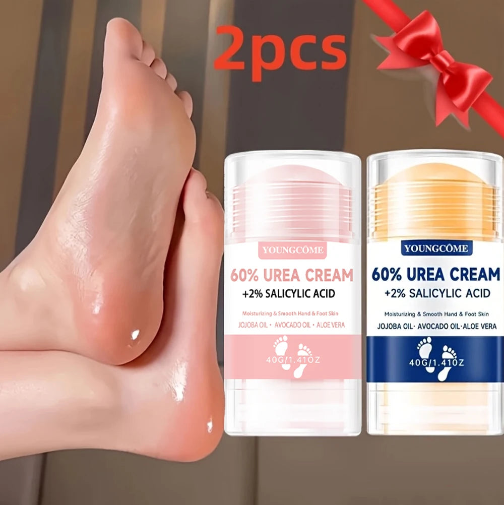 2Pcs 60% Urea Foot Cream Deeply Moisturizes, Soothes And Rejuvenates Tired Feet For Ultimate Comfort, Suitable For All Skin Type Quake