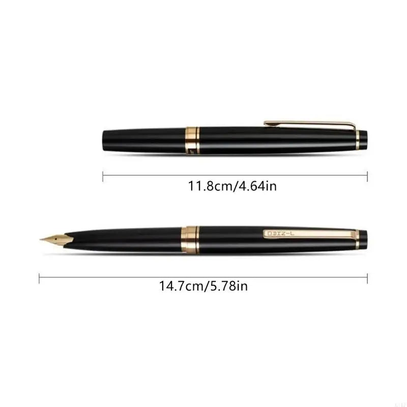 Pocket Fountain Pen, Metal Fountain Pen EF 0.38MM Fine Point, Screw Filling Cartridge for Office Notes, Journaling, K1KF Quake