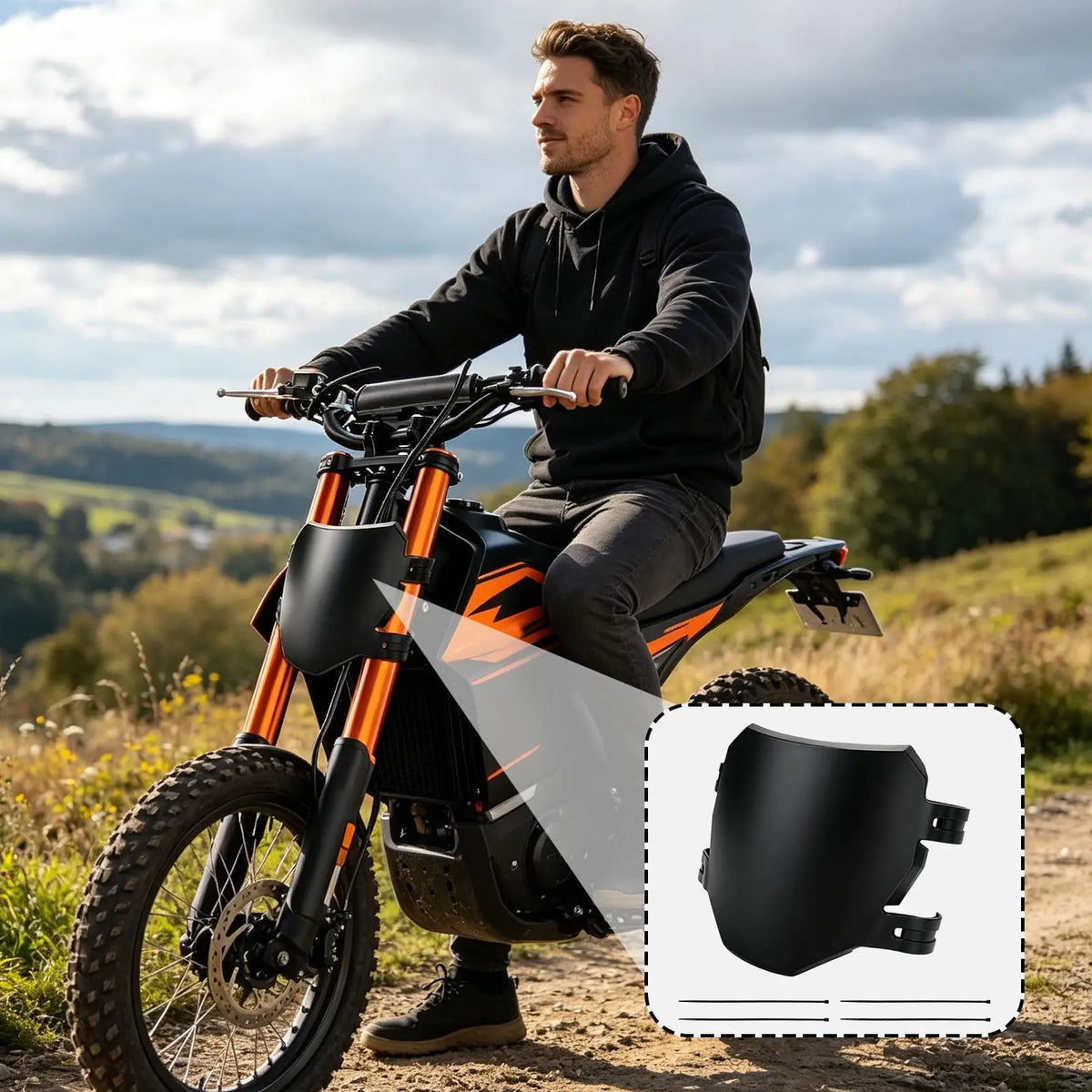 Number Plate for Electric Bike Lightweight Universal Accessories Dirt Bike Accessories License Plate for Long Driving Touring Quake