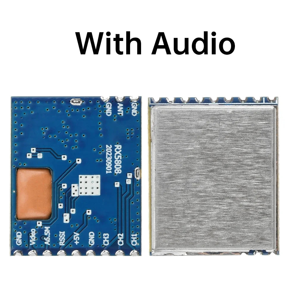 RX5808 Wireless Audio Video Receiver Module 5.8G Receiver Module 4.8~6.0GHz Receiver for FPV System Remote Control Helicopter Quake RX5808 With audio