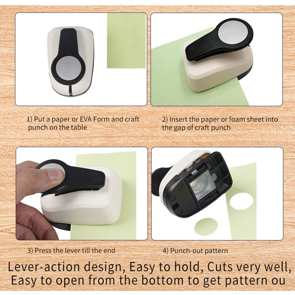 New ABS+alloy Hole Puncher Multiple Sizes Labor-saving Design Circular Embosser Circular Hole Shape Punch Paper Quake