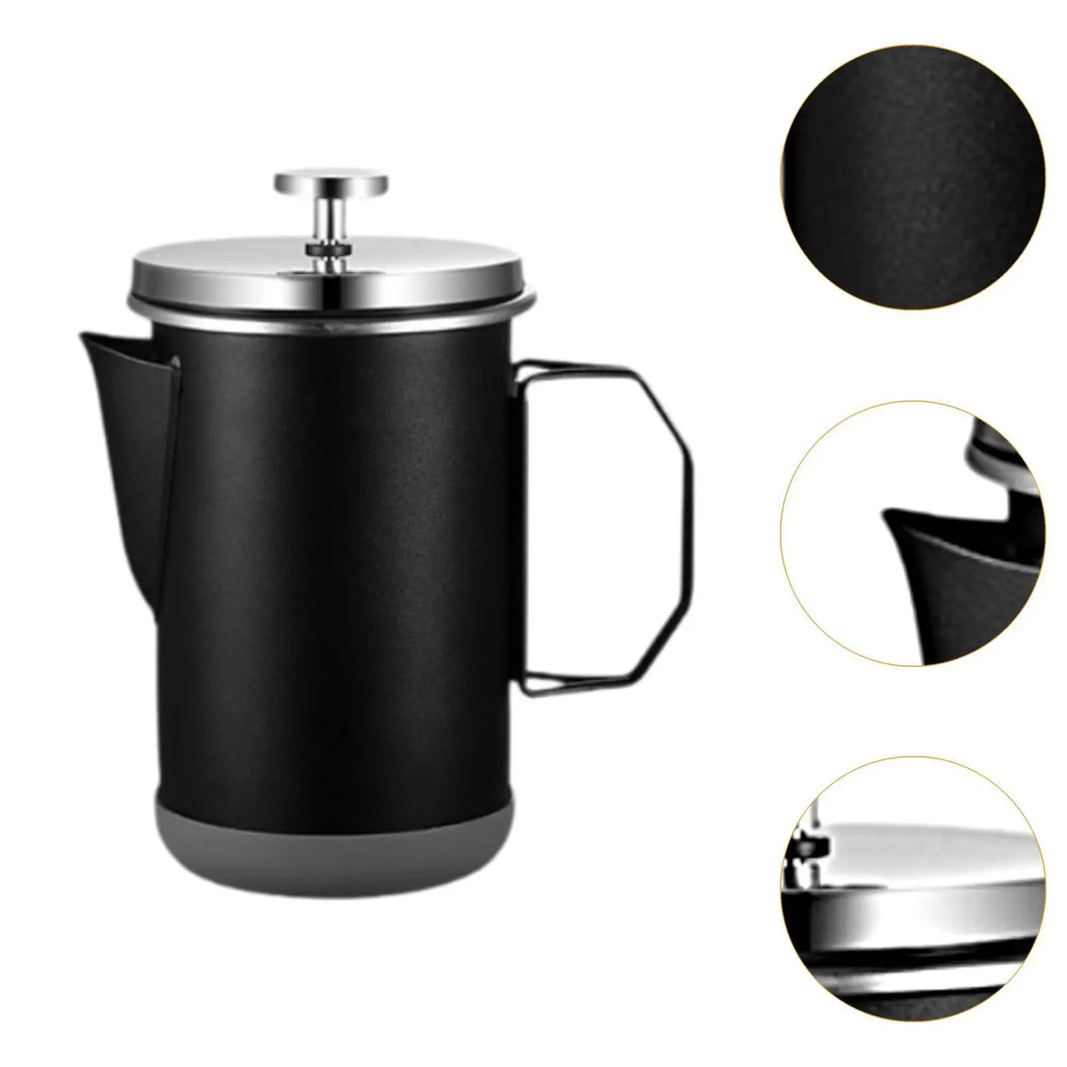 French Pressing Coffee Pot 1000ml Thickened for Kitchen Cafe Outdoor Camping Quake