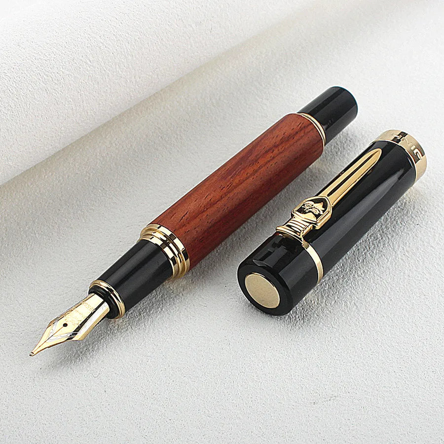 JINHAO 650 Wood Fountain Pen High Quality F EF Nib Ink Pen Calligraphy Pen Stationery School Office Supplies PK 9056 Quake 650-1 F 0.5MM