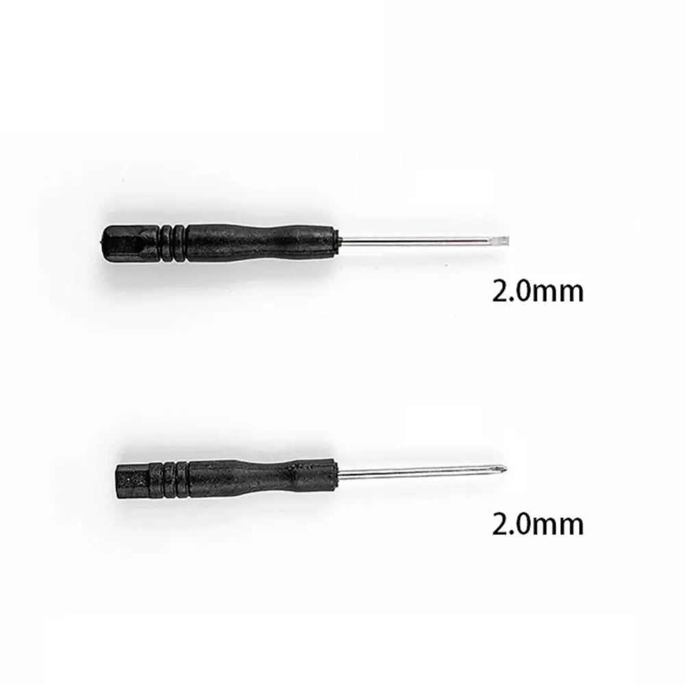 10Pcs Portable Small Mini Screwdriver Slotted Cross Phone Repair Tool Screwdrivers Black 2mm 3mm Disassembly Screwdriver Quake