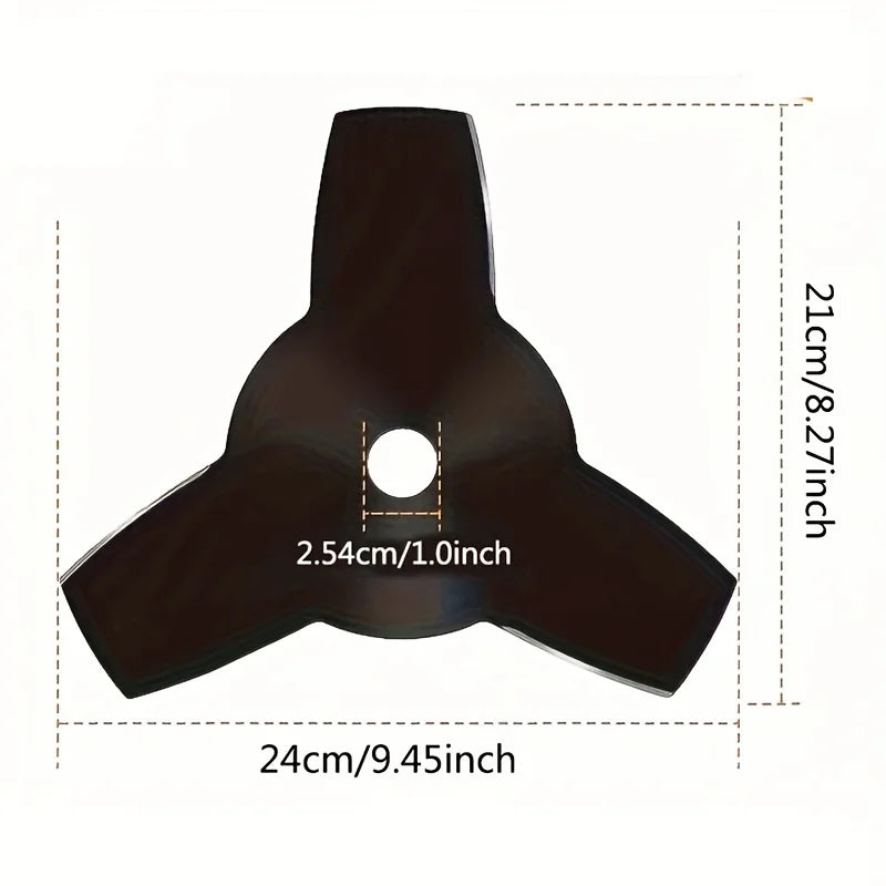 1pc lawn mower blade SK85 steel universal 3 tooth manganese steel 255x25.4x2mm park orchard farm daily weeding tool accessories Quake