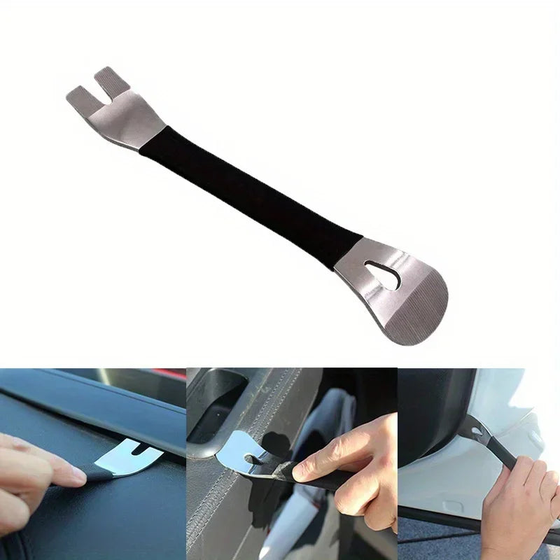 vvocci Stainless Steel Car Audio Panel Removal Tool – Pry Clip & Rocker Bar for Interior Trim Disassembly Quake M370 1 PCS