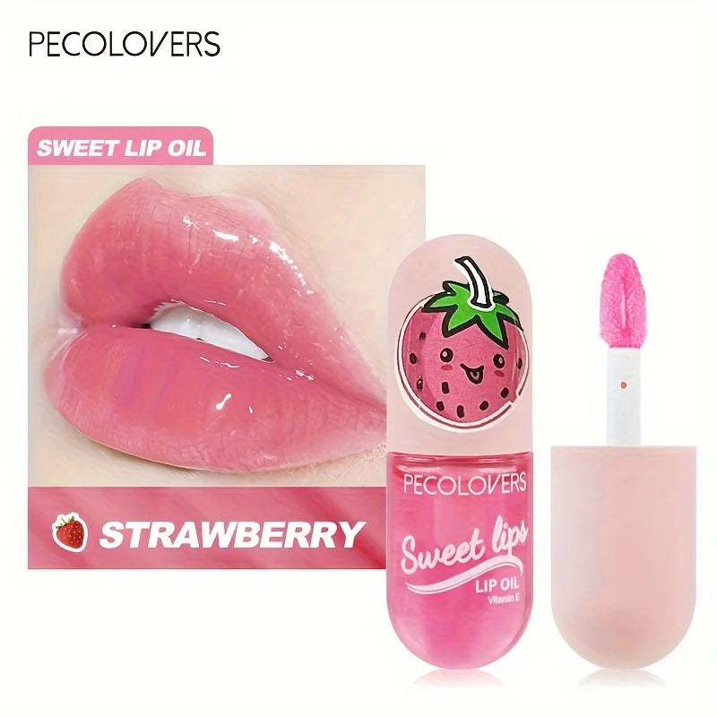 Strawberry Moisturizing Lip Gloss Peach Waterproof Glossy Long Lasting Not Sticky Natural Lip Tint Daily Makeup Lip Oil Primer Quake 02