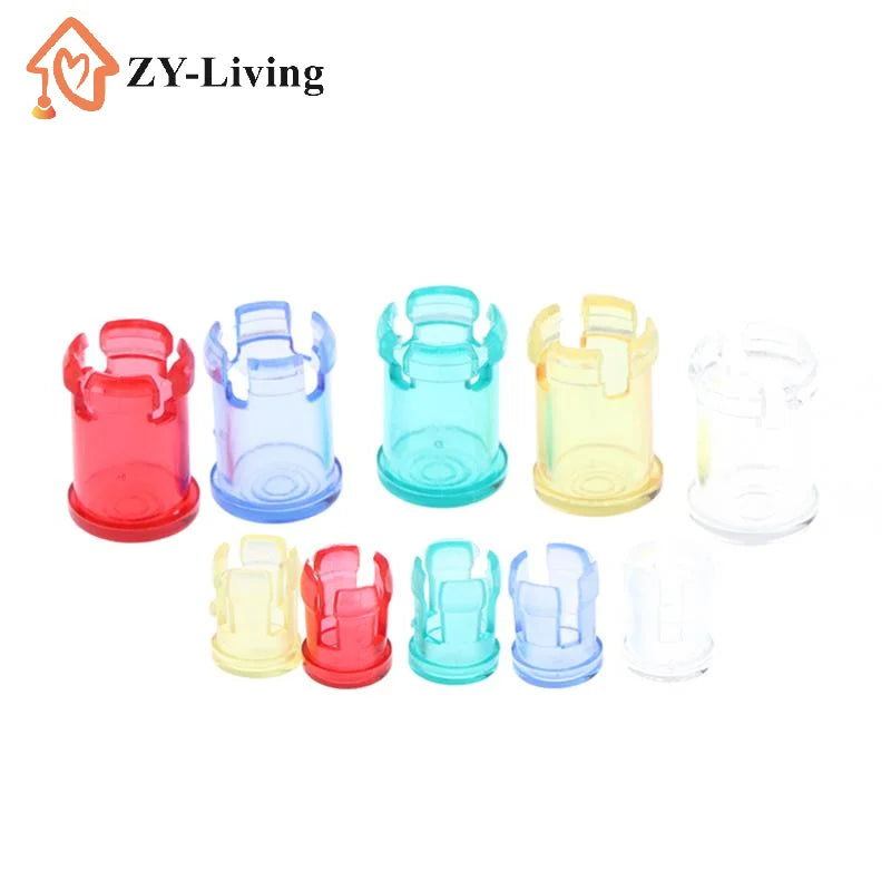 20Pcs/lot 3MM 5MM LED Light Emitting Diode Lampshade Light Guide Light Guide Cap Protective Cover Led Transparent Lamp Caps Quake