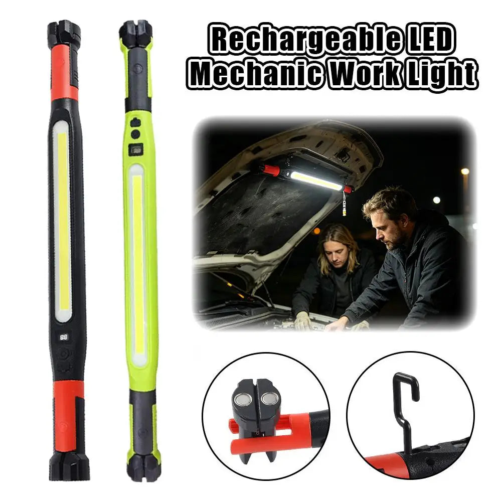 Portable Emergency Work Light USB Rechargeable Magnetic Flashlight 360 Hook Lamp for Outdoor Camping Workshop Quake