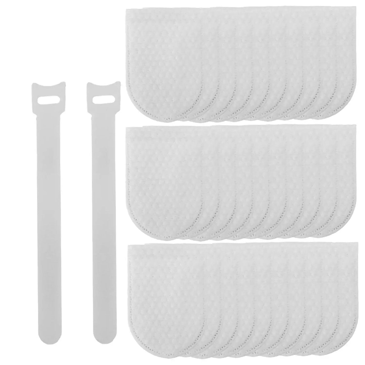 Thickened Faucet Filter Bag with Strap Nylon Mesh Rust Impurity Removal Water Purification Bag Kitchen Bathroom Sink Accessories Quake WHITE 5Set (150PCS)