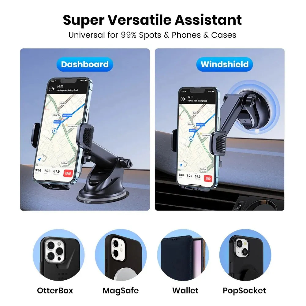 TOPK Car Phone Holder Mount for IPhone[Powerful Suction] Phone Mount for Car Dashboard Car Accessories Automobile for Smartphone Quake