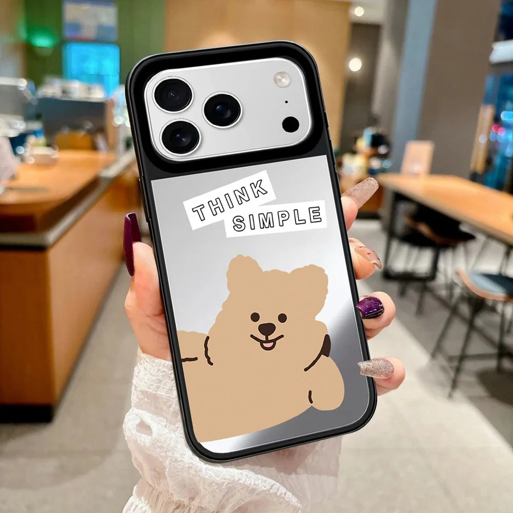 6090733 Mirror Surface Magnetic Phone Case Cover for IPhone 13 14 15 16 17 18 Pro Max Case Quake