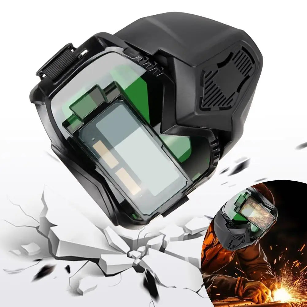 Automatic light-changing welding helmet Auto Darkening Welding Glasses Work Protective Equipment Adjustable Band Split Type Brea Quake