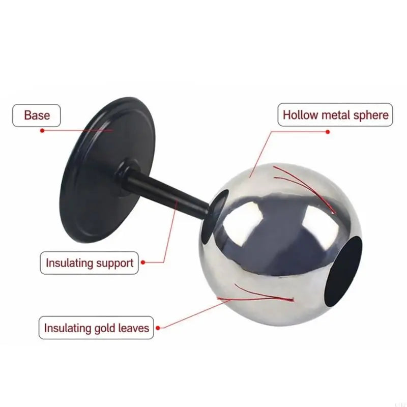 Faraday Cylinder Distribution Demonstrator, Metal Shell with Red Cords, Electrostatics Teaching Model for K1KF Quake