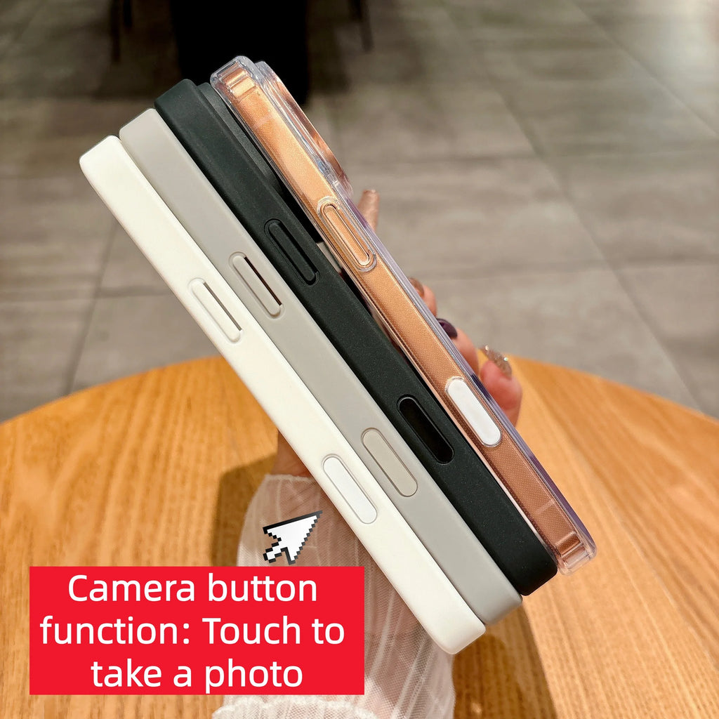 With Camera Touch Button Magnetic Clear Case For iPhone 17 Pro Max / Pro /Air MagSafe Compatible Hard PC Protective Cover Quake