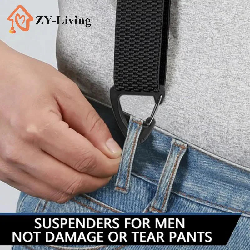 1Pc Y-Type Back Design Tactical Hidden Suspenders For Men Heavy Duty Work Under Clothes Daily Wear Accerssories Quake