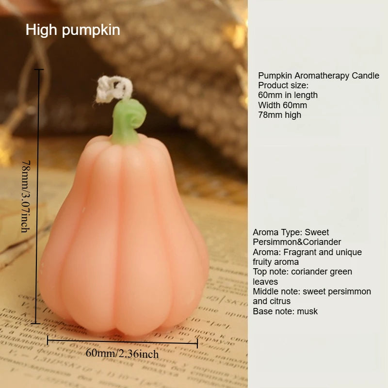 Halloween Pumpkin Aromatherapy Candle Creative Fragrance Ornament Atmosphere Gift Quake Gourd - Pink