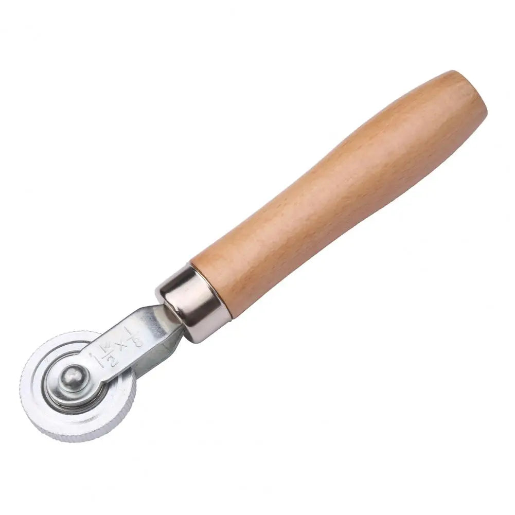 Motorcycle Tire Flat Roller Smooth Rolling Stable Wood Handle Anti Corrosion Tire Patch Roller for Workshop Quake Silver