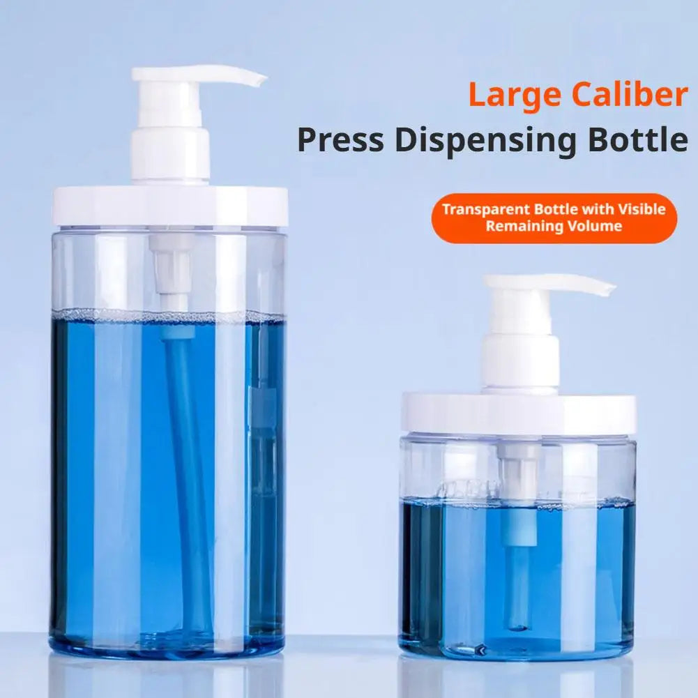 Large-Caliber Hair Mask Dispenser Bottle,Clear Empty Bottle For Laundry Detergent/Hair Conditioner,Travel Bathroom Refill Bottle Quake