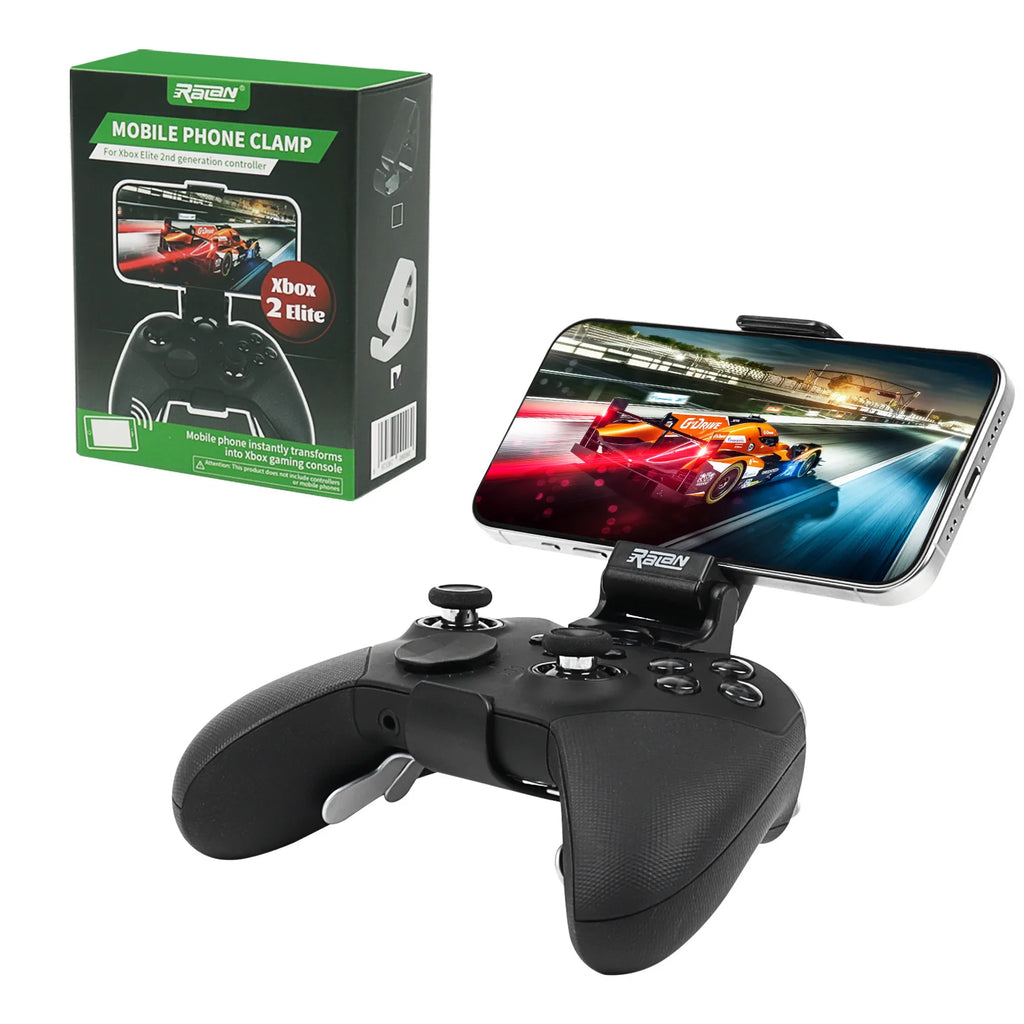 Phone Mount Clip Compatible for Xbox Elite Series 2 Controller, Foldable Mobile Phone Holder for Xbox Controller Elite Series 2 Quake black