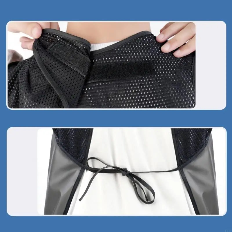 Waterproof Work Apron with Breathable Back, Full Coverage Protective Apron with Adjustable Neck Fastener and Waist Tie for K1KF Quake