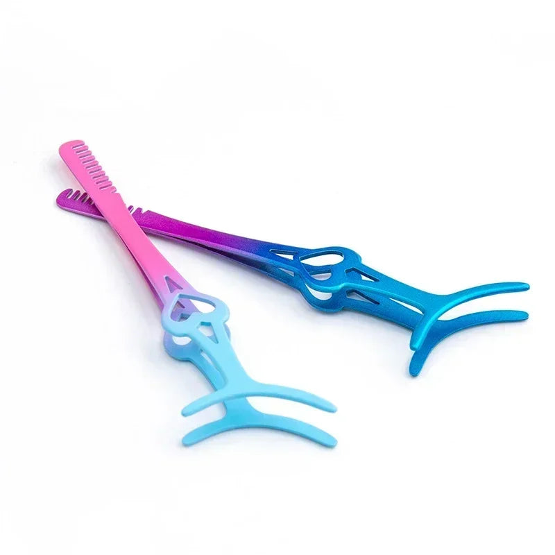 Professional False Eyelash Applicator Tool – Precision Stainless Steel Tweezers for Easy Application & Removal of Fake Lashes Quake