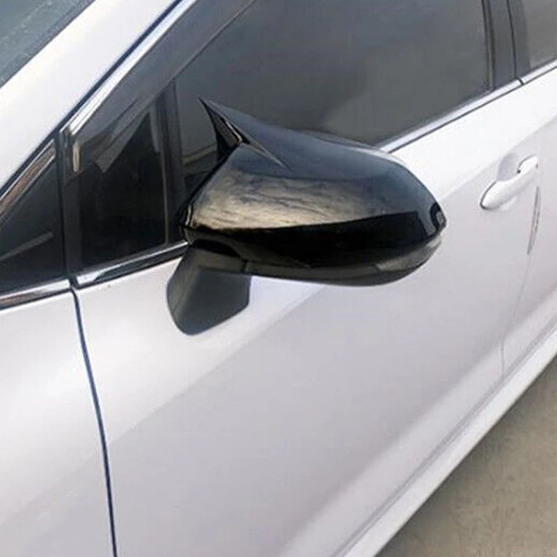 For Toyota Corolla 2019 2020 2021 2022 Rearview Side Mirror Cover Wing Cap Exterior Door Rear View Case Trim Carbon Fiber Look Quake