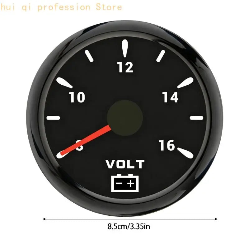 Round Voltmeter Battery Reading Monitor Meter, Analog 85Mm Panel Meter for Boat Motorcycle Trail and Trailer H8WE Quake