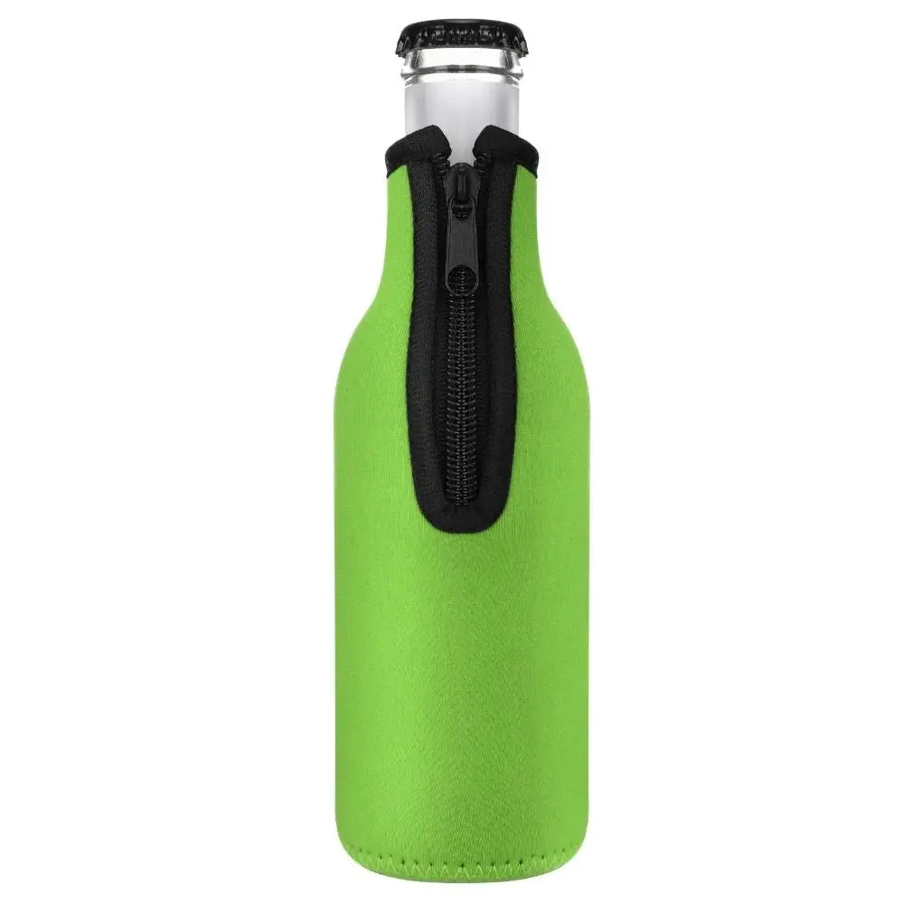 High Quality Insulation Beer Bottle Cover with Ring-pull 12 Oz 330 Ml Water Bottle Bag Duarable Portable Cup Pouch Party Quake Green