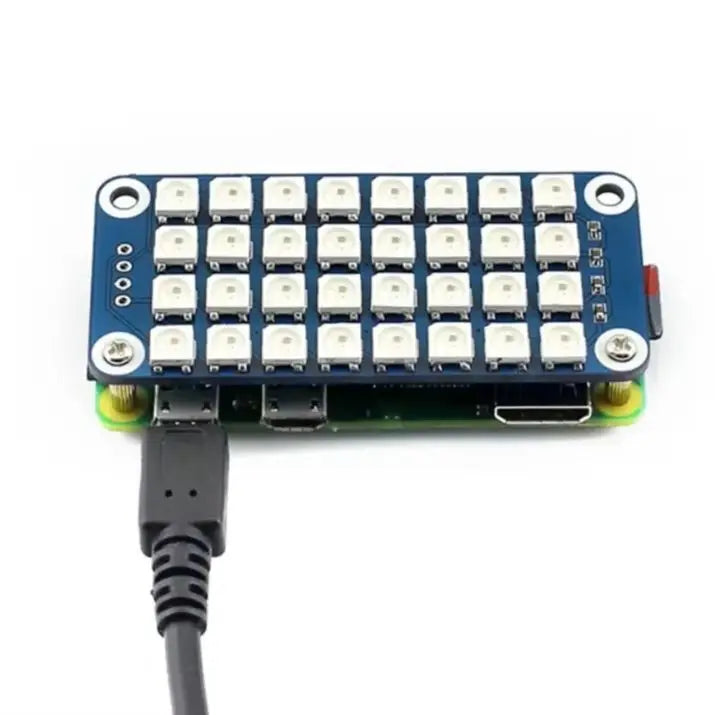 RGB- light full color 4x8LED WS2812B screen GPIO expansion board Raspberry Pi 4B/3B Quake