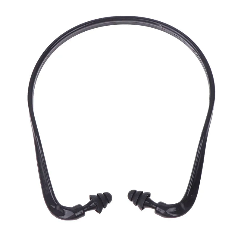 1PC Soft Silicone Head-mounted Earplugs Noise Reduction Ear Plugs for Sleeping & Working Anti-Noise Earmuff Hearing Protector Quake black